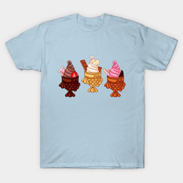 Ice Cream Taiyaki T-Shirt by MalevolentMask